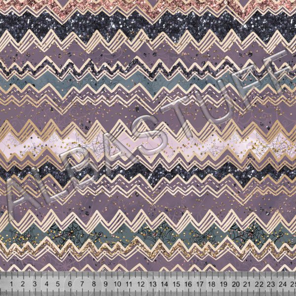 Halloween zig zag - bomuldsjersey
