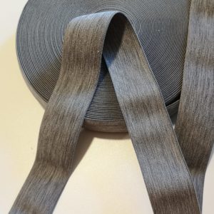 Elastik 4 cm. - lys gråmeleret