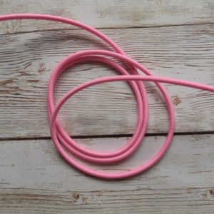 Lyserød elastik snor - 3 mm