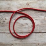 Rød elastik snor - 3 mm