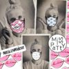 Miss Patty masker/mundbind - lillestoff GOTS/økologisk bomuld - rapport ca. 75 x 142 cm (9 paneler) - Image 2