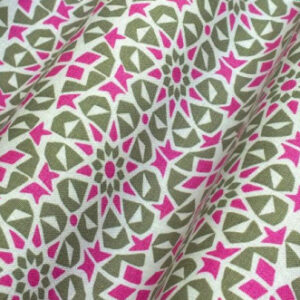 Pink mosaik - 100% bomuld
